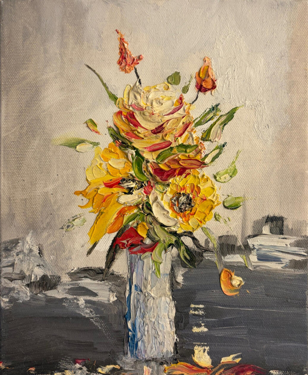 Floral Still Life · Oil on canvas A floral study painted as a personal gift for my wife.