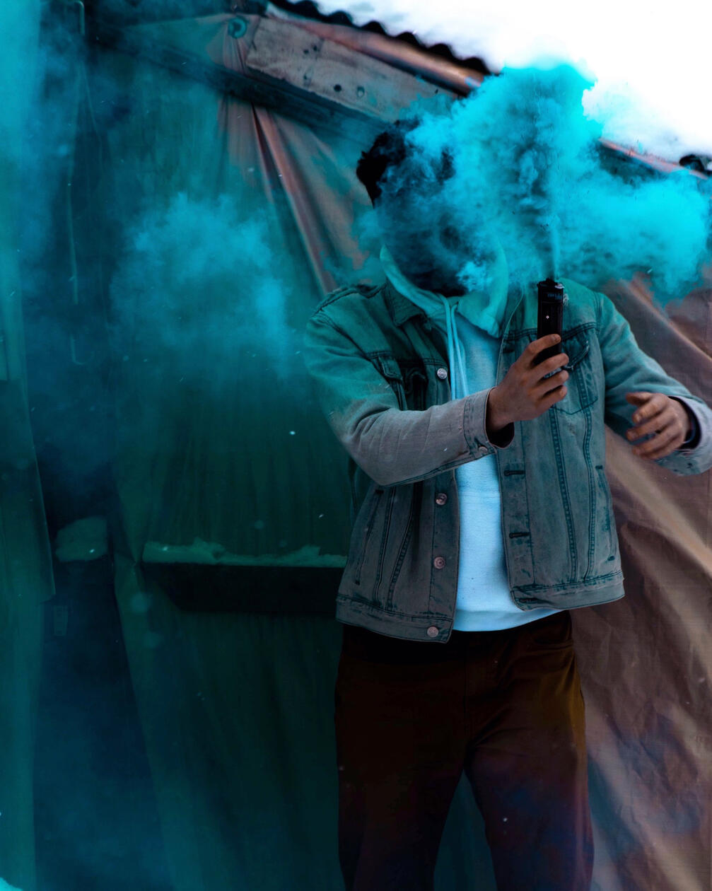 Creative portrait study using smoke • Racine, Wisconsin