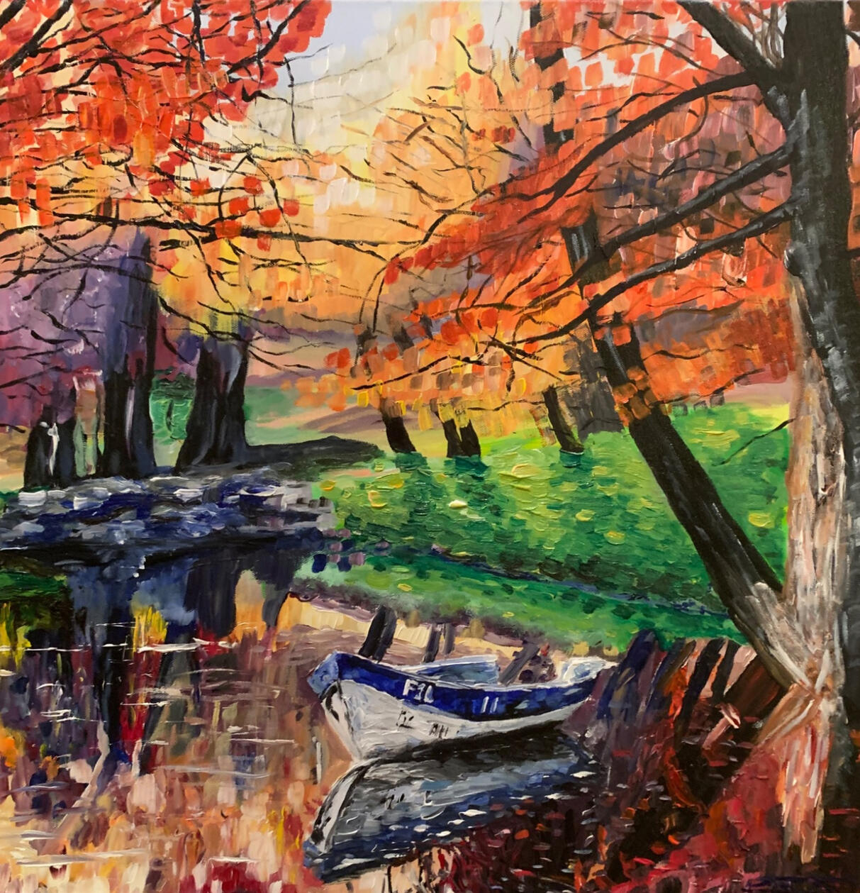 Expressionist Landscape · Acrylic on canvas A color study exploring heightened saturation.