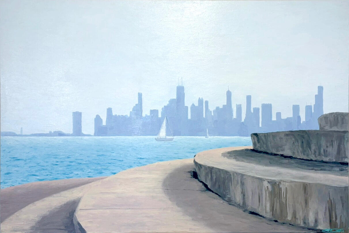 Contemporary Landscape Realism · Oil on canvas The exact view from the place where I proposed to my wife.