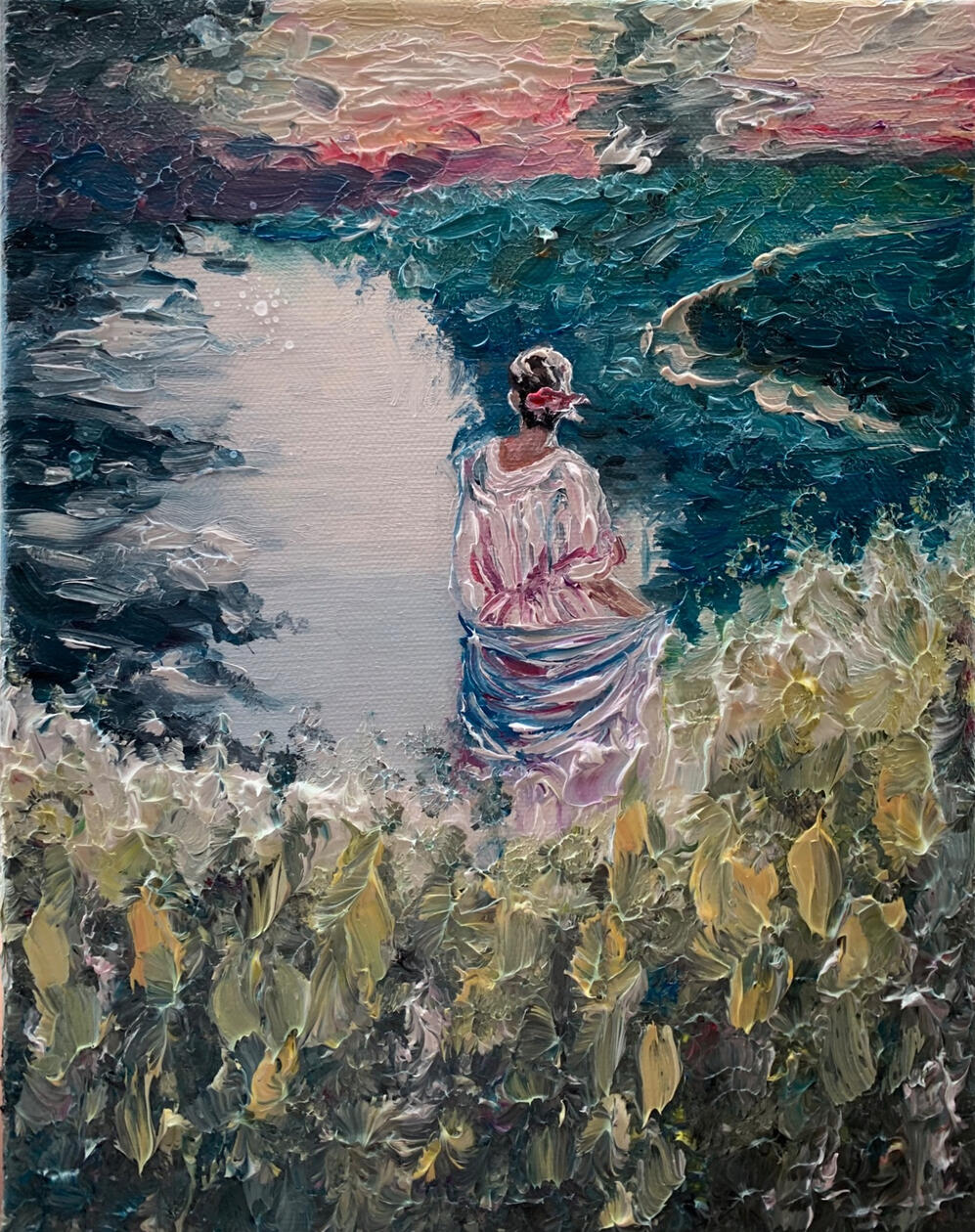 Contemporary Figurative Landscape · Oil on canvas The second interpretation of an original painting, created for one of my grandparents as an exercise in reproducing the same composition while allowing subtle variations to emerge.